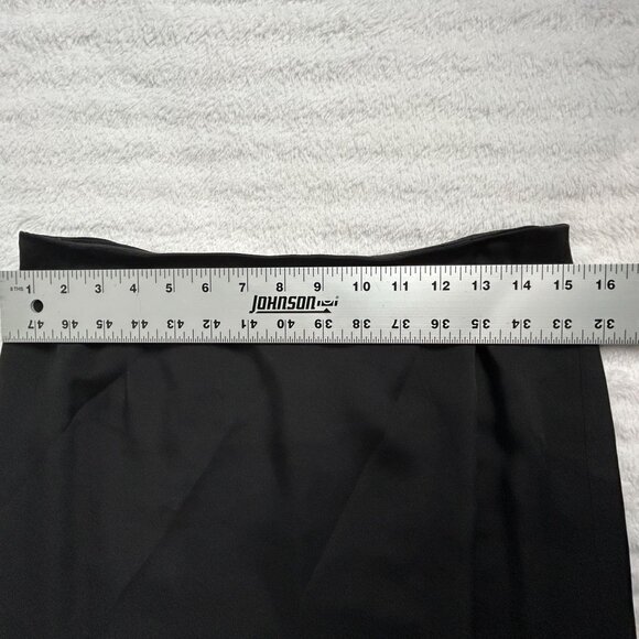 Womens Black 100% Silk Pencil Skirt Size 4 Career Professional Wear Made in USA - Picture 6 of 8